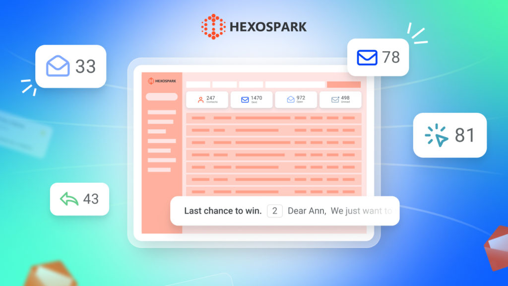 Contact stats inside campaigns on Hexospark
