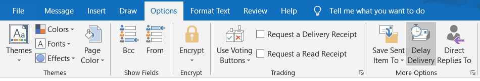 Delay Delivery button