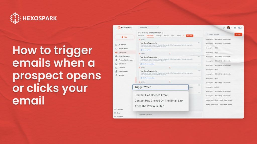 How to trigger emails when a prospect opens or clicks your email